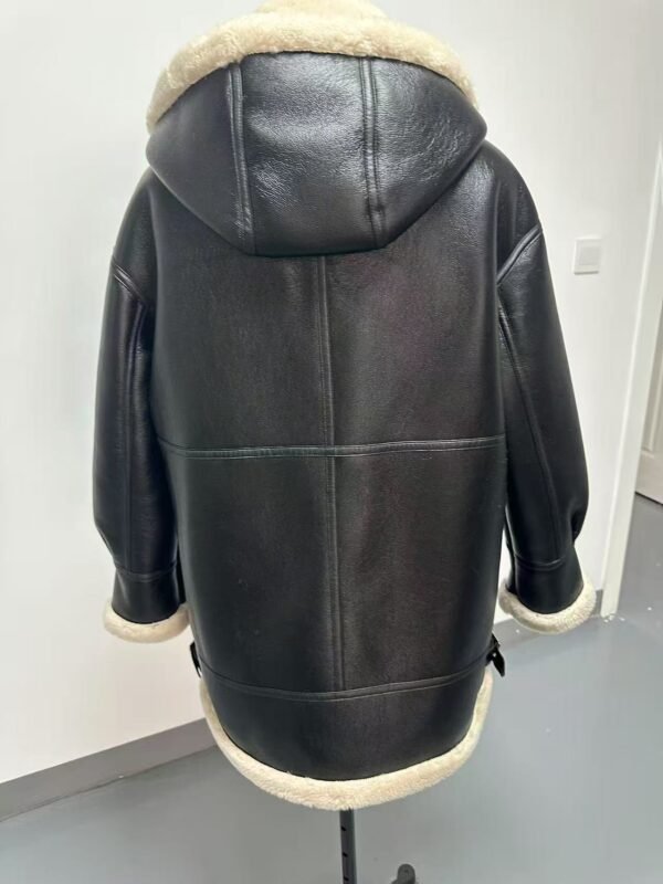 BLACK AVIATOR COAT - Image 2