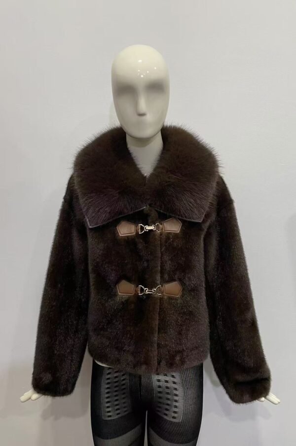 FAUX MINK TOGGLE JACKET