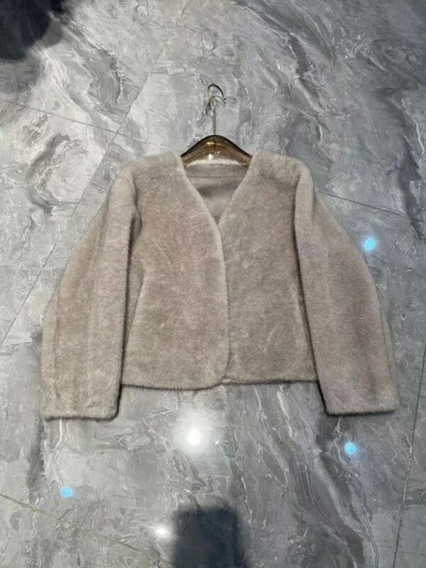 MINIMALIST FAUX WOOL CARDIGAN