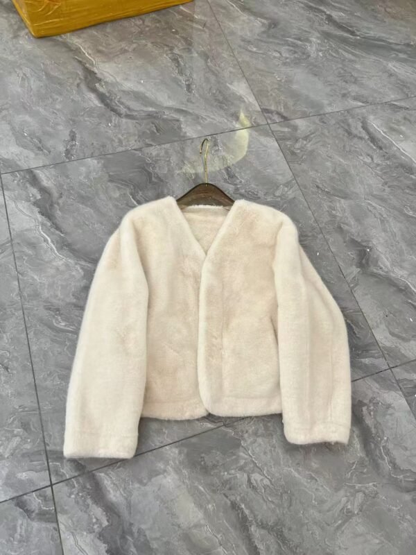 MINIMALIST FAUX WOOL CARDIGAN - Image 4