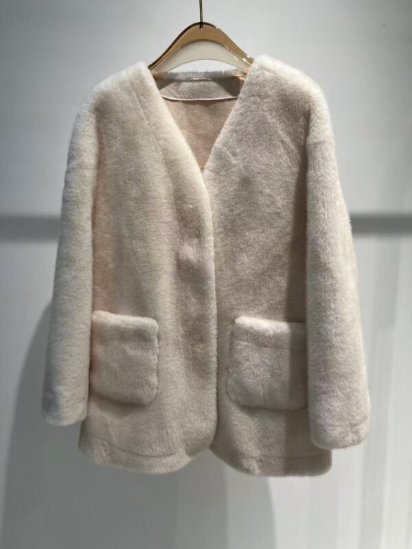 LONG FAUX SHEARLING CARDIGAN - Image 3