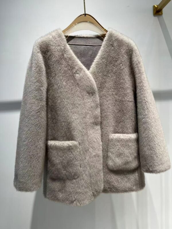 LONG FAUX SHEARLING CARDIGAN - Image 4