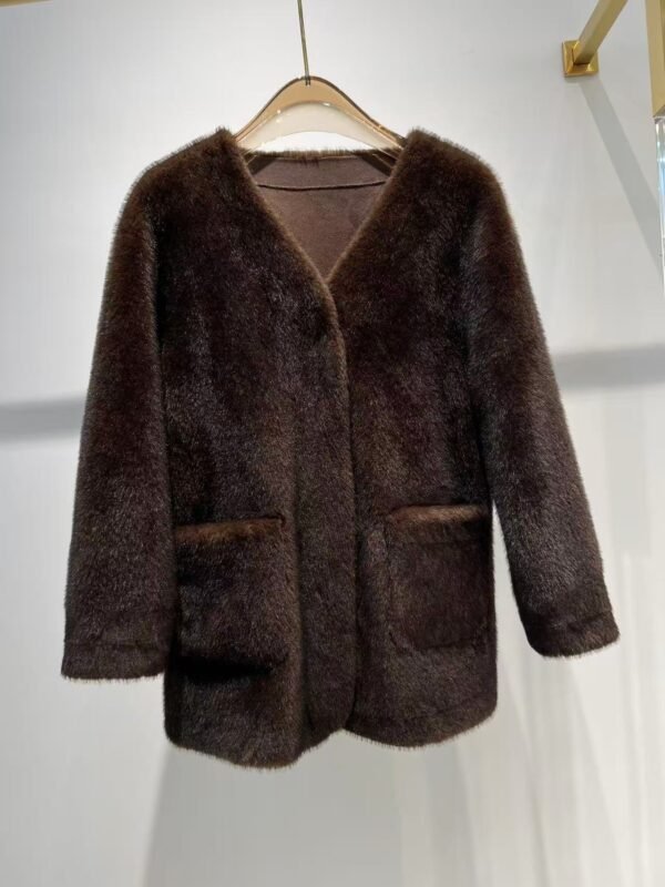 LONG FAUX SHEARLING CARDIGAN - Image 2