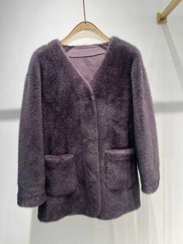 LONG FAUX SHEARLING CARDIGAN - Image 5