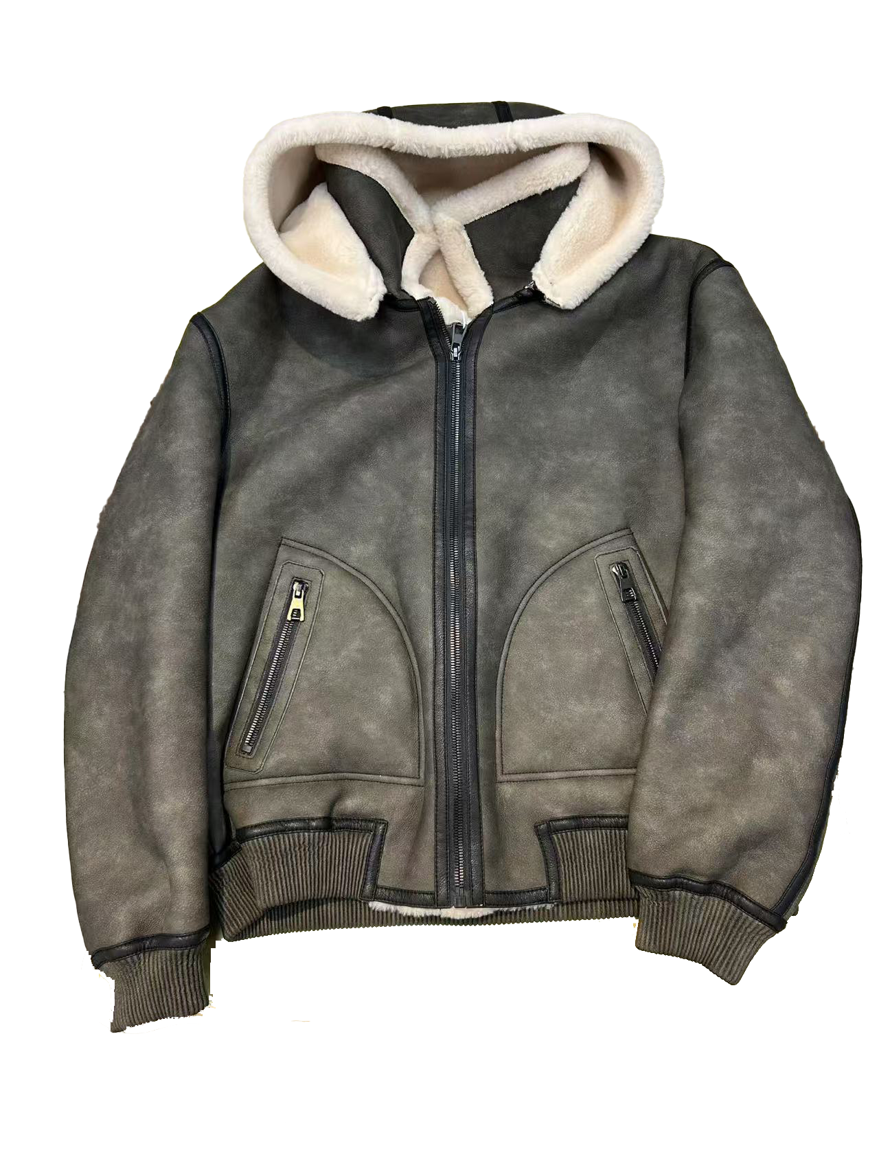 Aviator Shearling-Lined Hooded Jacket – Royal Roland | Sustainable