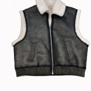 Women’s Shearling-Lined Faux Suede Vest